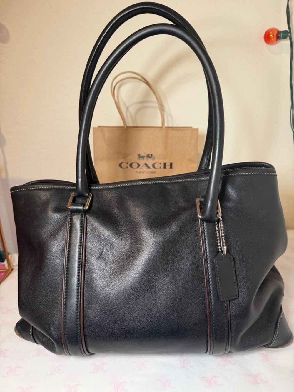 Coach Hamptons Leather Carryall Tote N°H25-7585